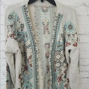 GUC Soft Surroundings Wmns Cardi Embroidery